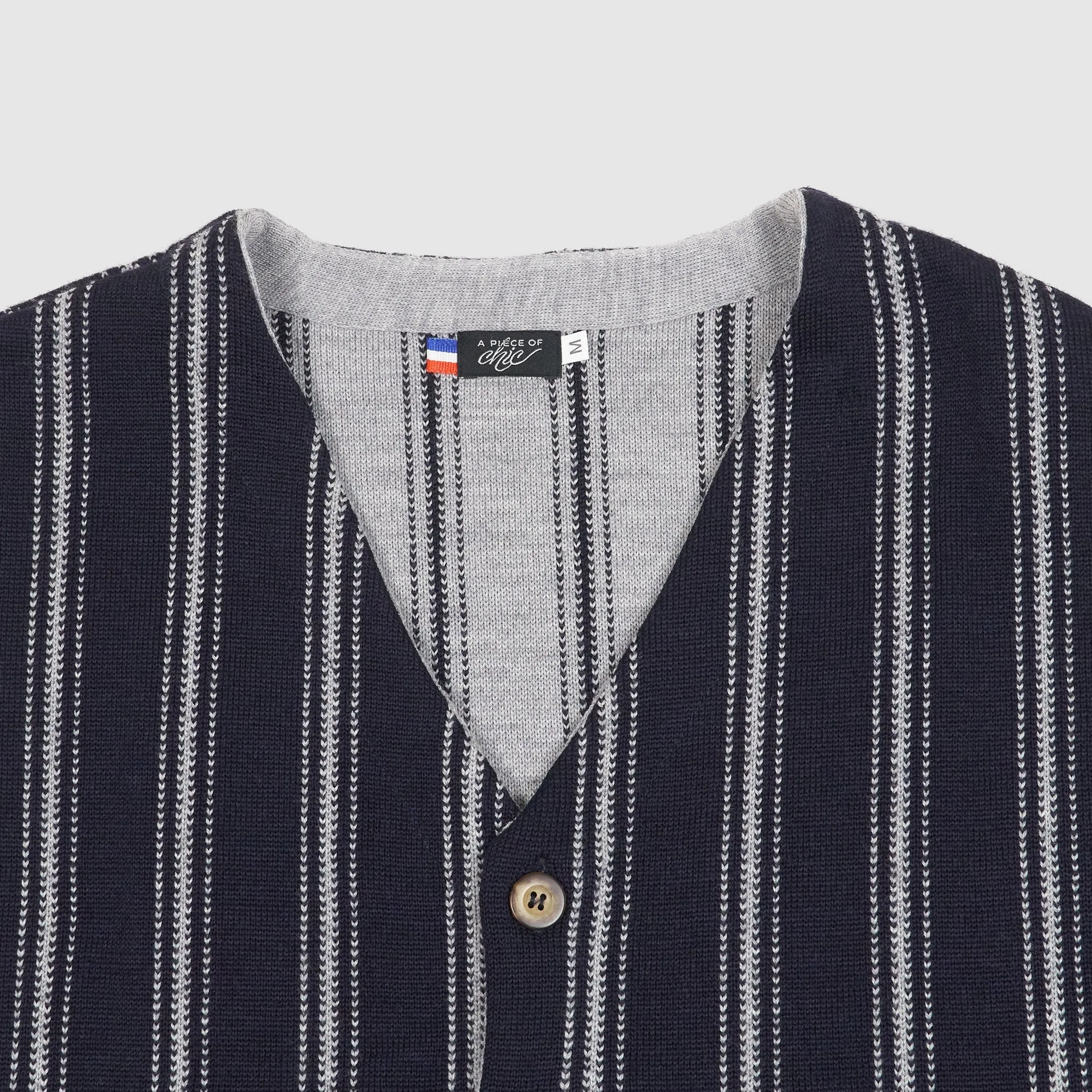 A Piece of Chic Striped Wool Vest