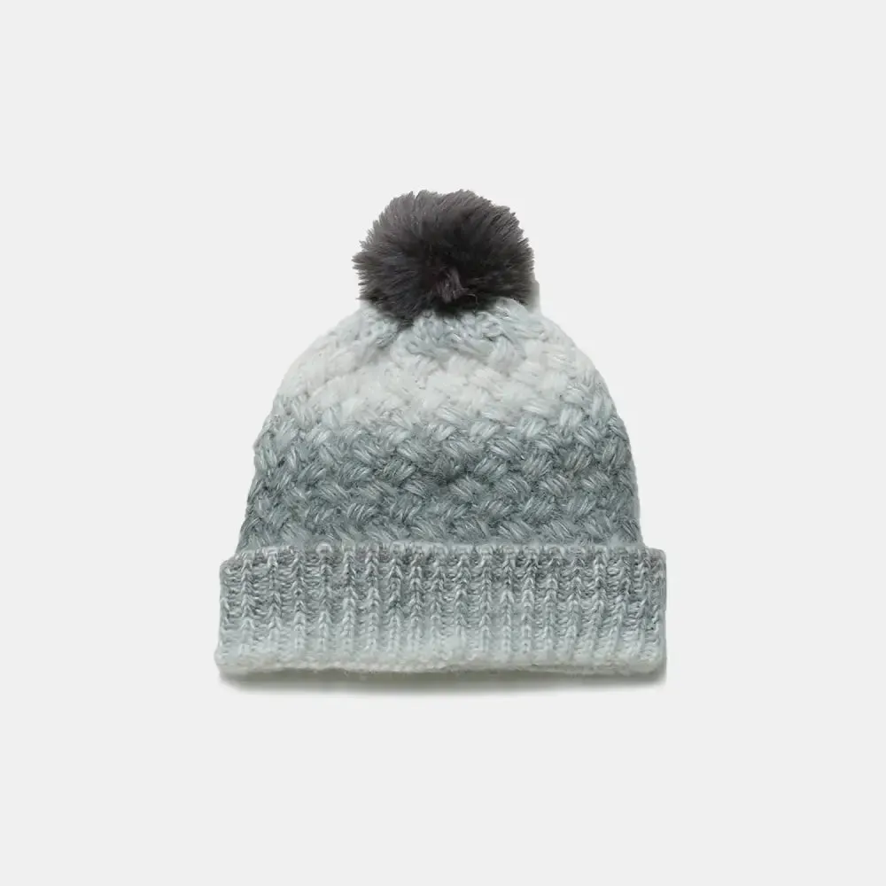 Chic Gradient Knit Hat with Pompom for Luxury Fashion Enthusiasts