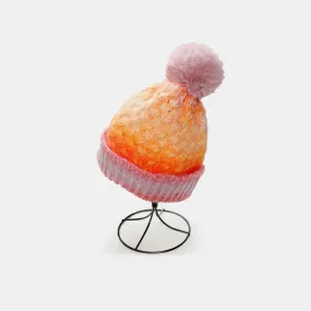 Chic Gradient Knit Hat with Pompom for Luxury Fashion Enthusiasts
