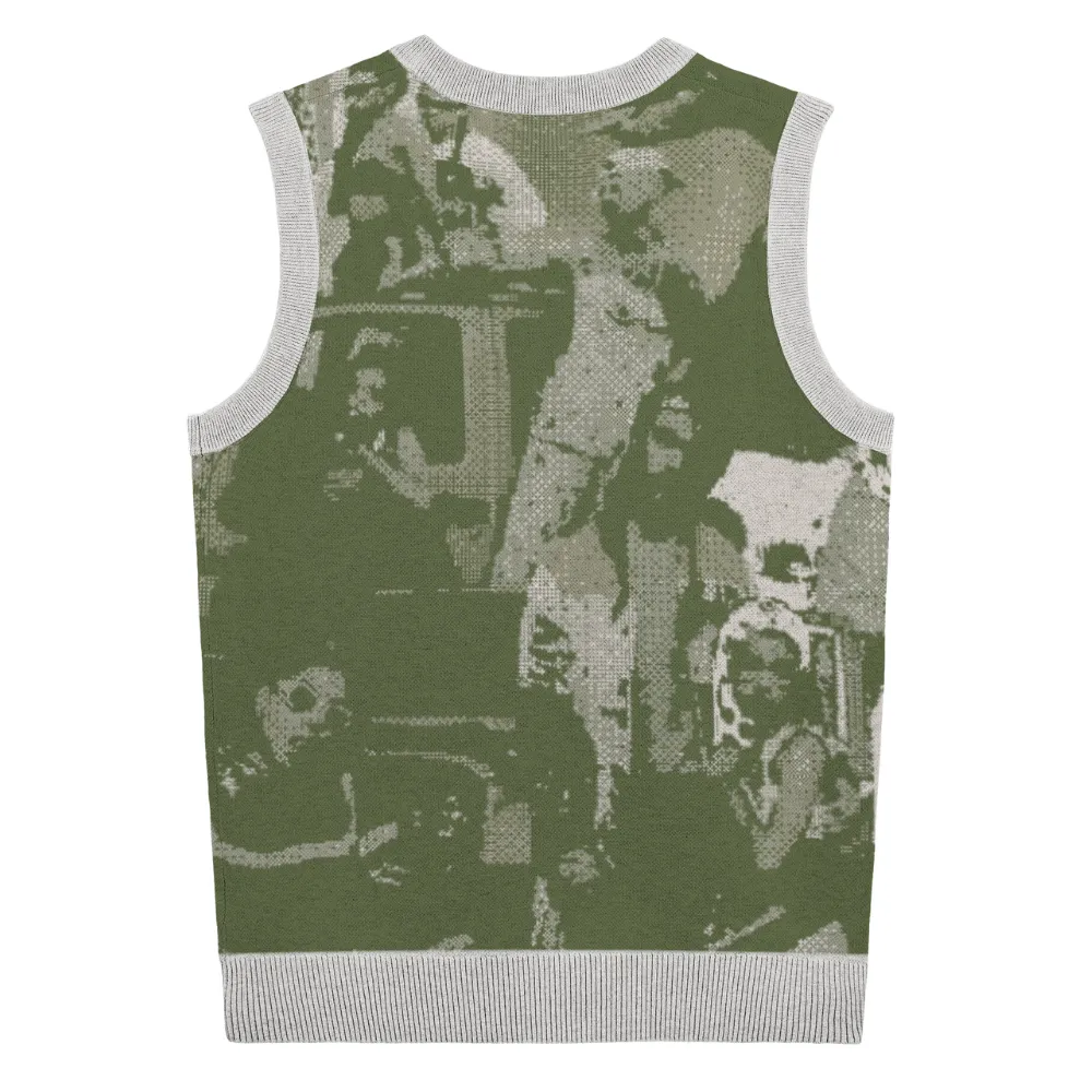 For The Culture Knit Vest: Green