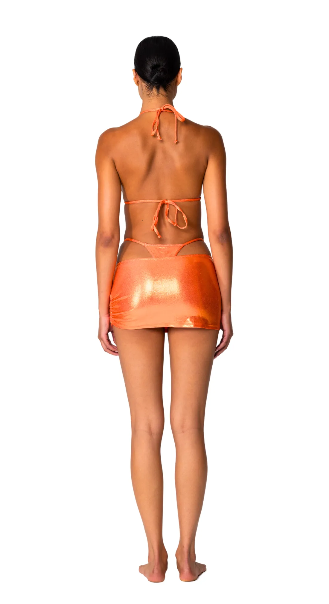 IVY MINI SKIRT - NEON ORANGE