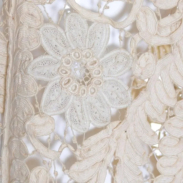 Lace Edwardian Waistcoat Vest or Jacket Vintage Battenburg Needle Mixed lace