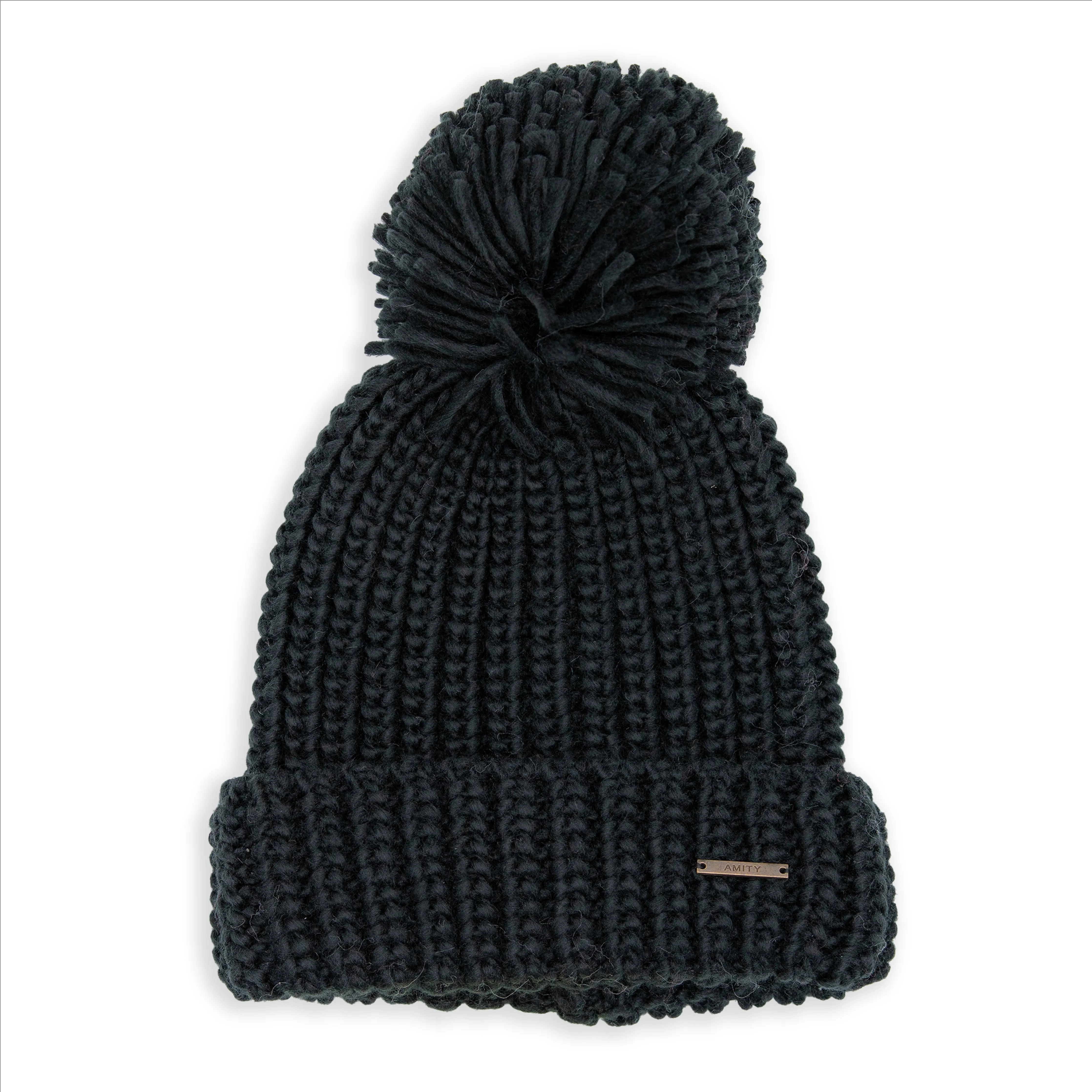 Ladies Cable Knit Pompom Winter Hat