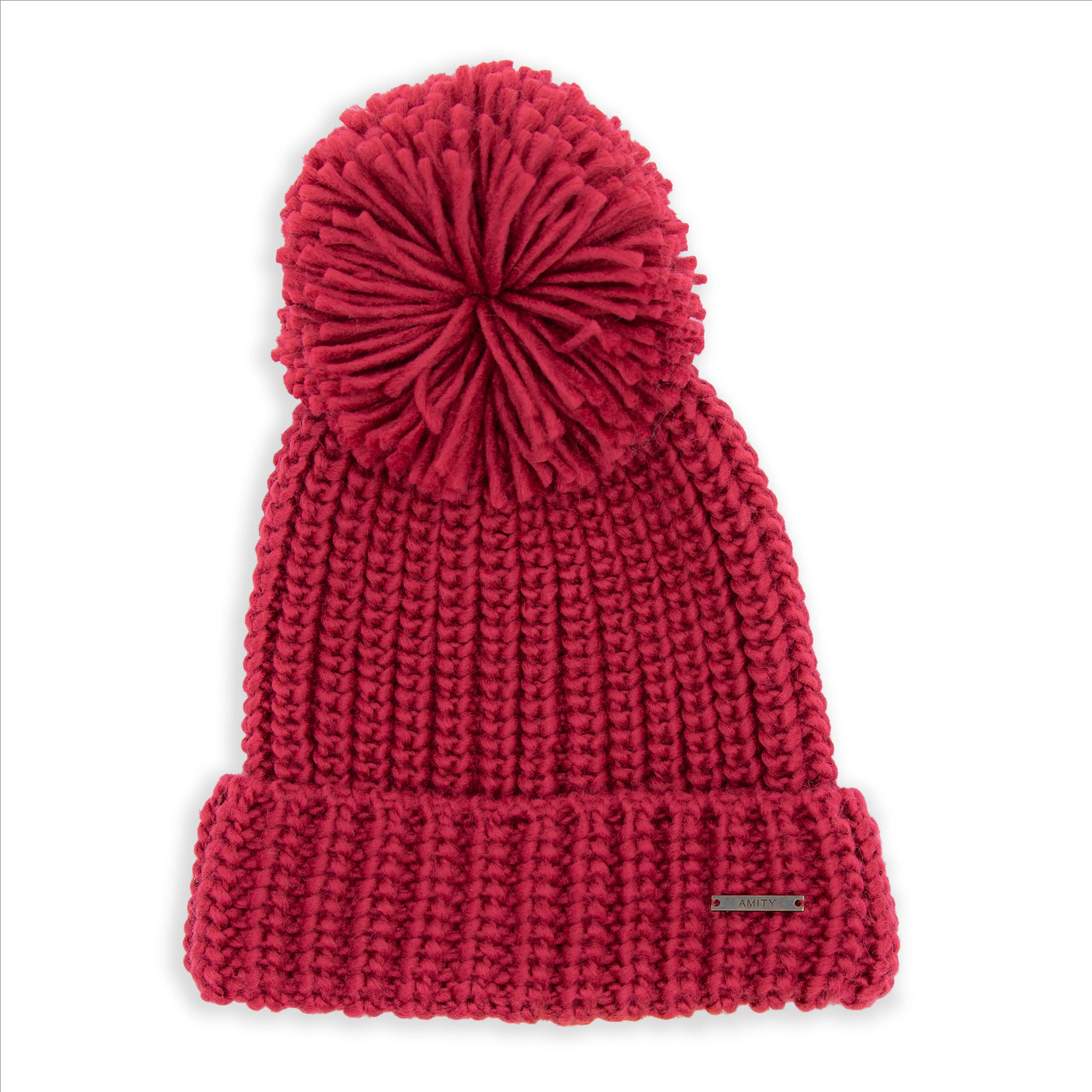 Ladies Cable Knit Pompom Winter Hat