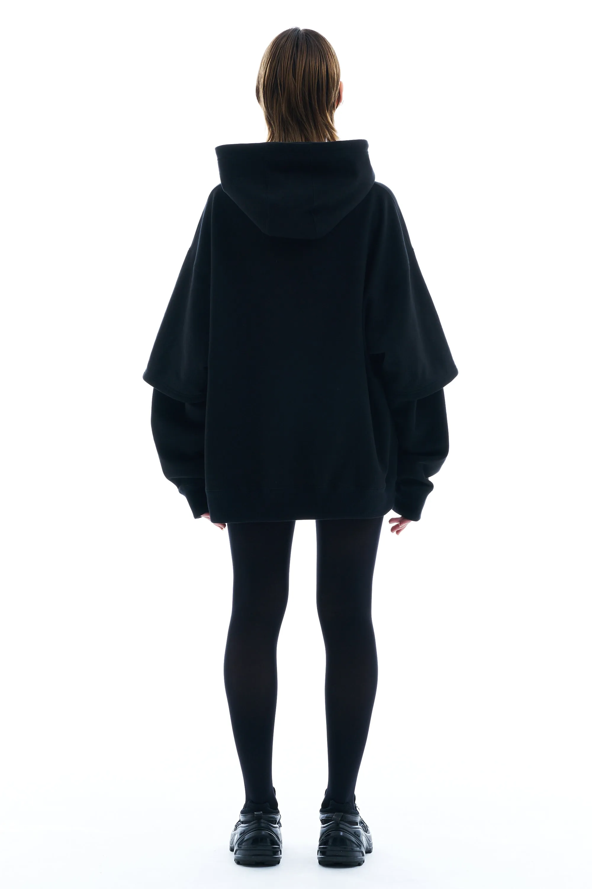 LAYERED PRINTED HOODIE