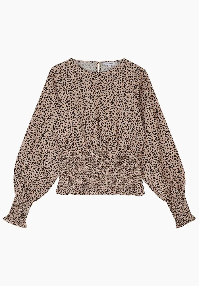 Lily and Lionel Elise Top on Polka Animal Print