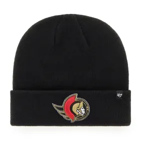 Ottawa Senators NHL 47 Brand Men's Black Raised Cuff Knit Beanie