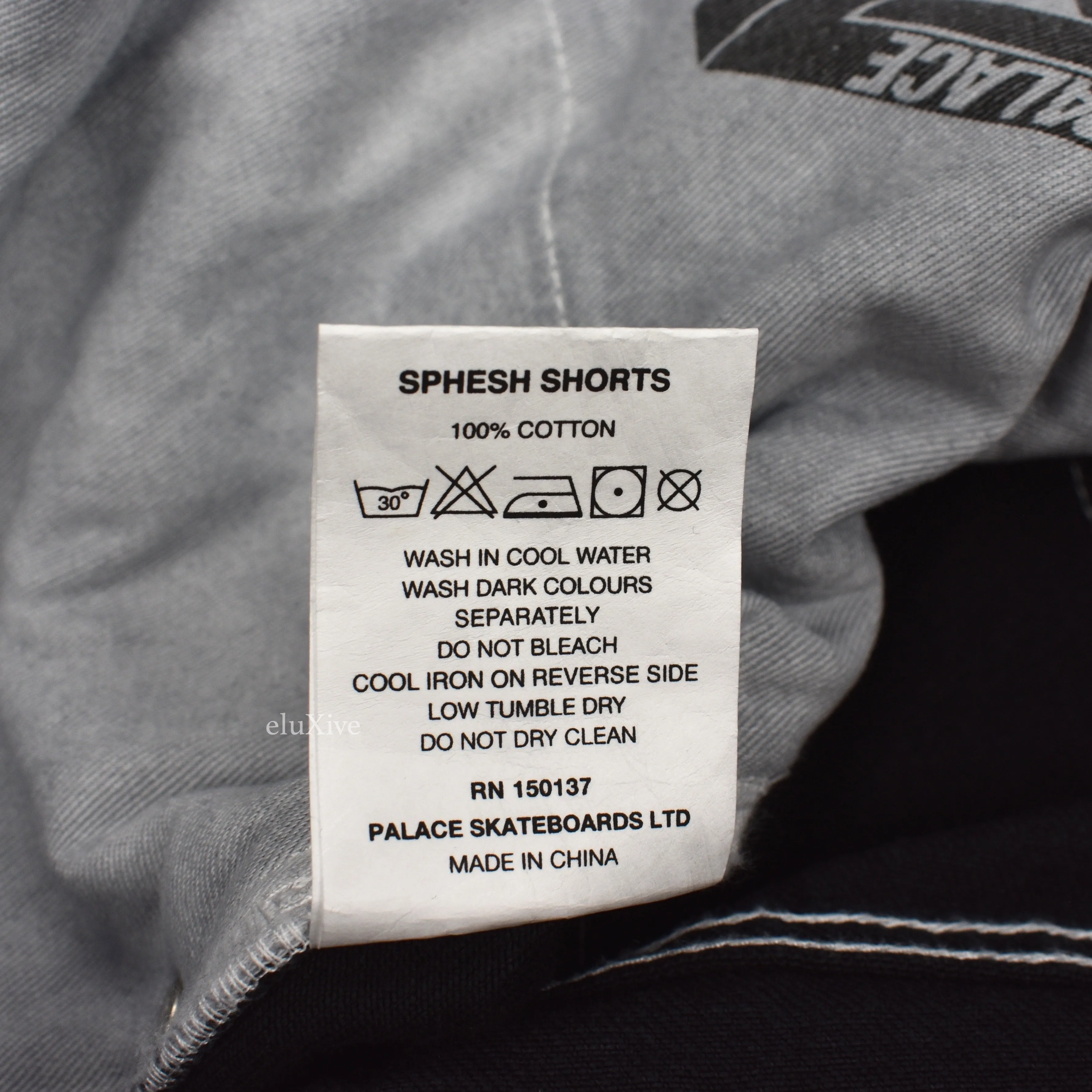 Palace - Snake Logo Embroidered 'Sphesh' Denim Shorts (Black)