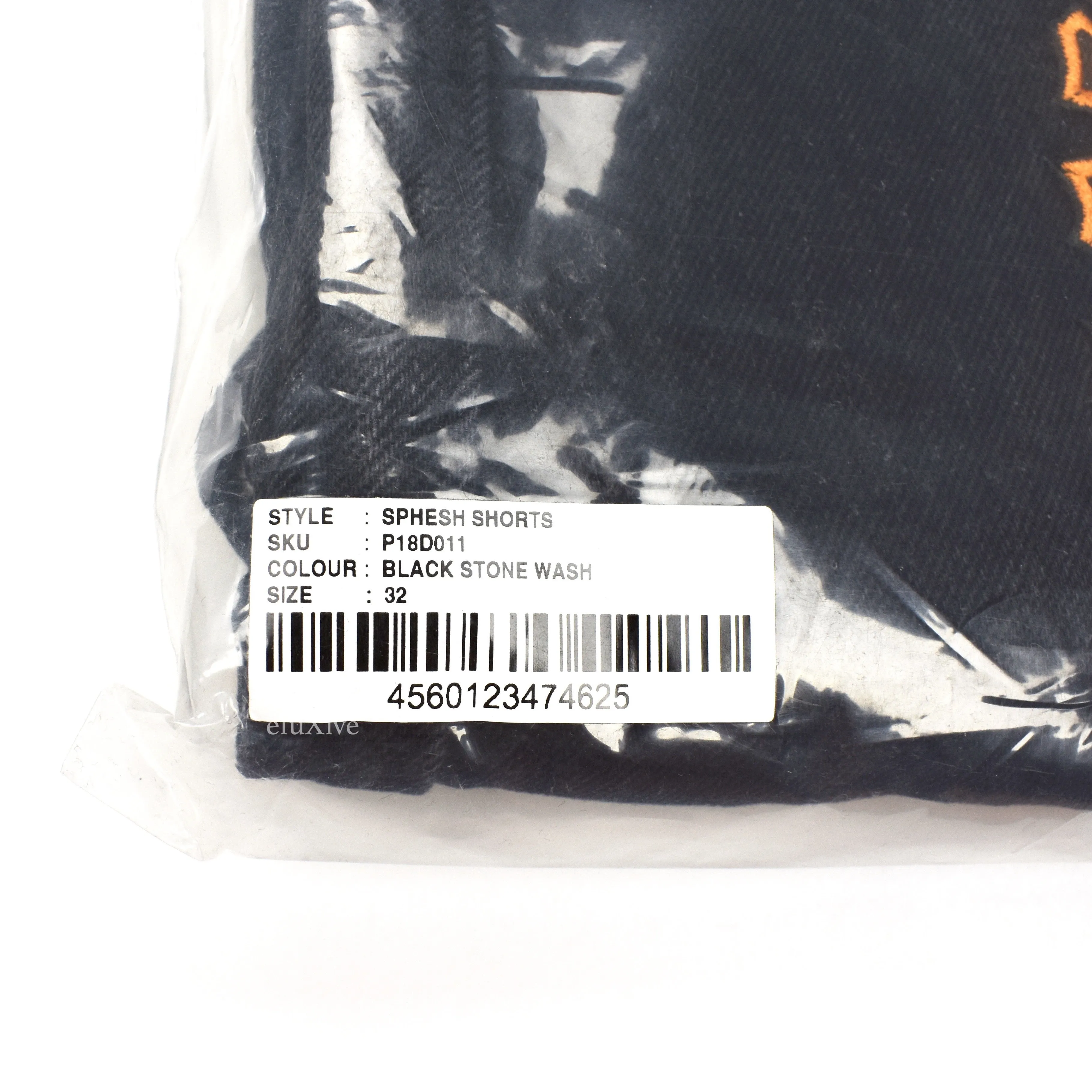 Palace - Snake Logo Embroidered 'Sphesh' Denim Shorts (Black)