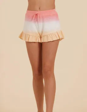 Pink/White/Orange Ombré Terry Short