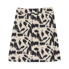 Retro Aesthetic Animal Abstract Print Mini Skirt