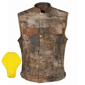 RIDERACT® Motocross Vest Leather Motorcycle Vest SOA Fuss