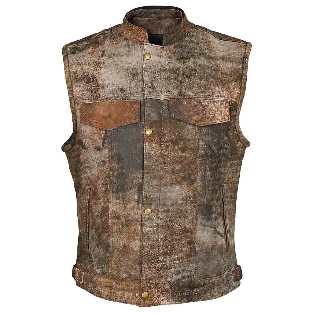 RIDERACT® Motocross Vest Leather Motorcycle Vest SOA Fuss