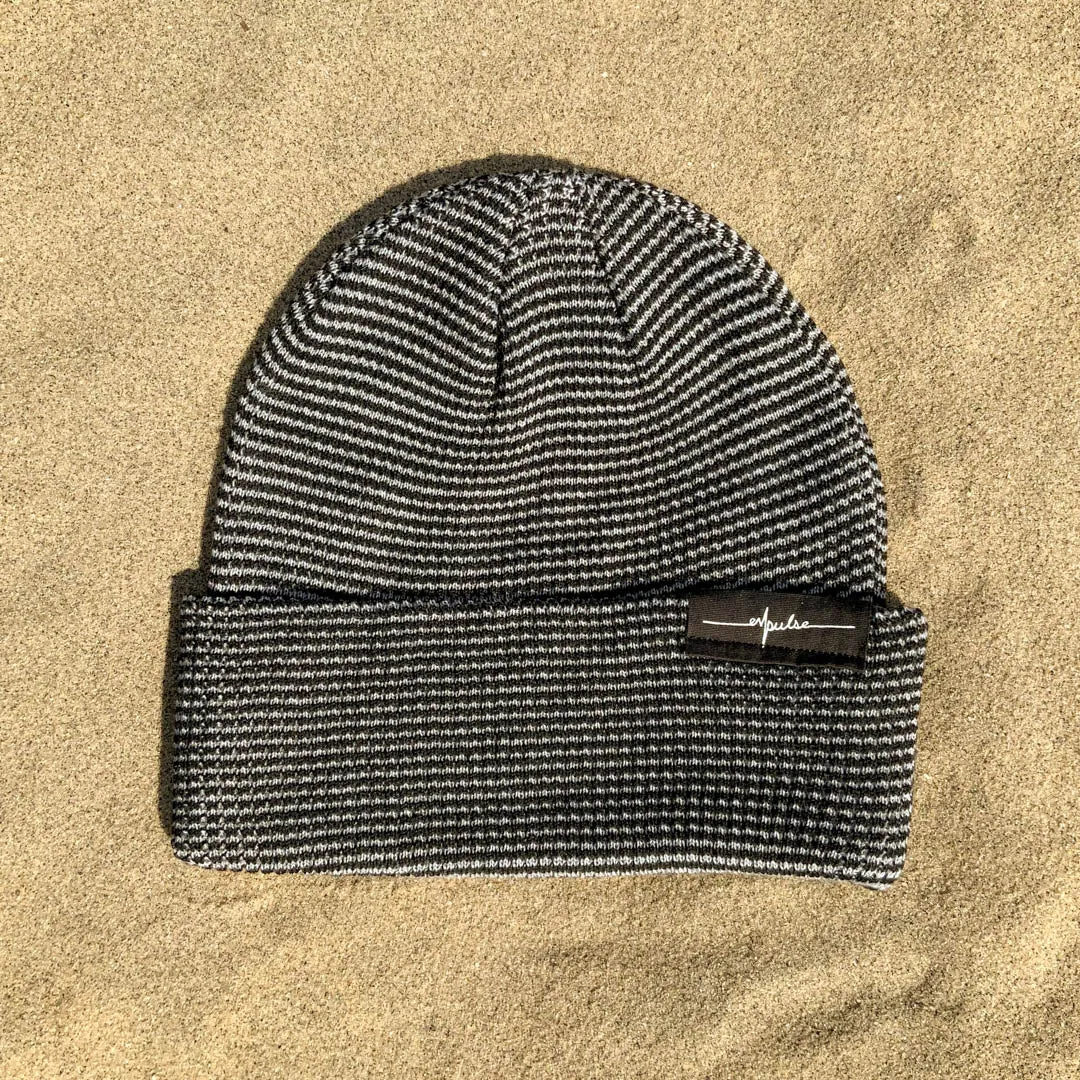 Striped Waffle Beanie