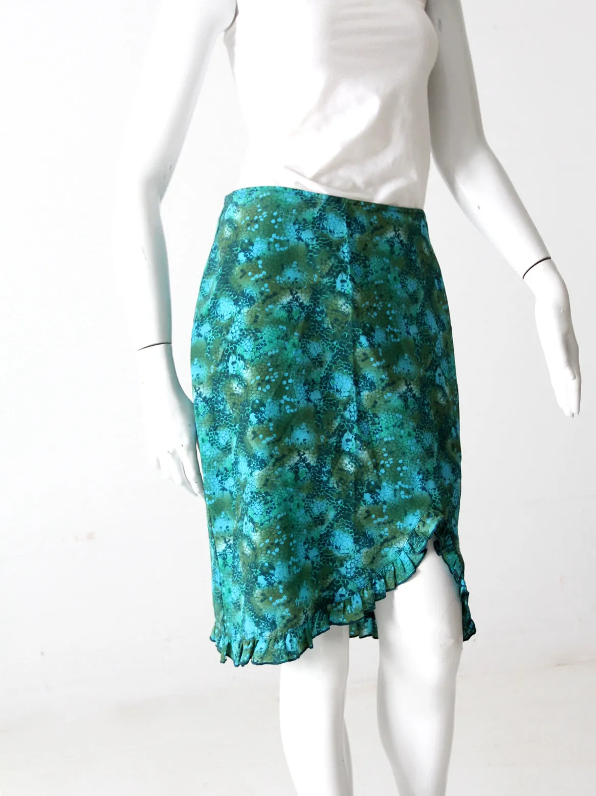 vintage 80s abstract print skirt